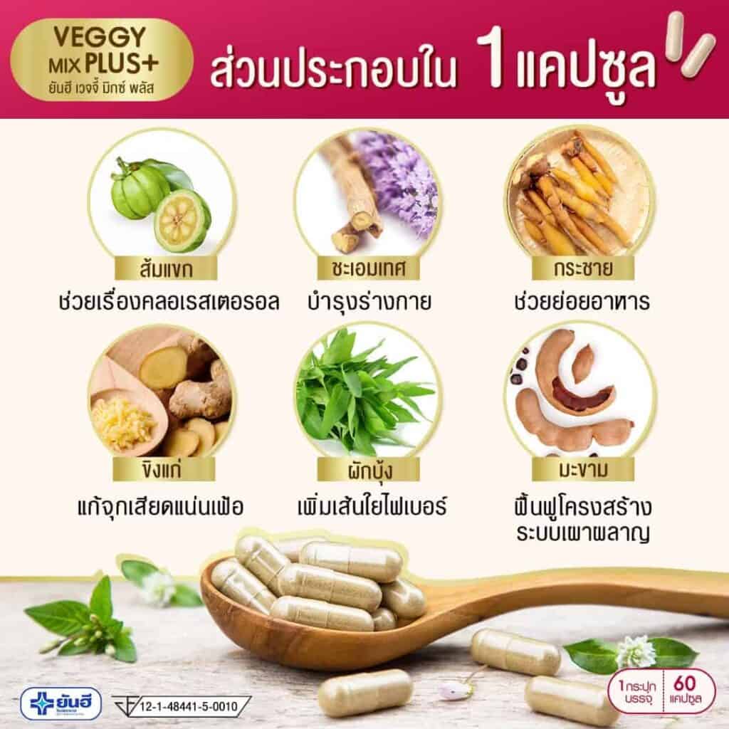 ดีท็อกซ์ยันฮี ยันฮีเวจจี้มิกซ์พลัส Yanhee Veggy mix plus