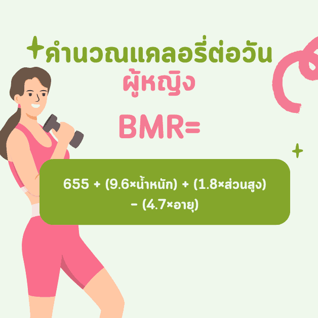 คํานวณแคลอรี่ต่อวัน ผู้หญิง คำนวณ BMR กินยังไงให้เผาผลาญดี 3 คํานวณbmr ผู้หญิง