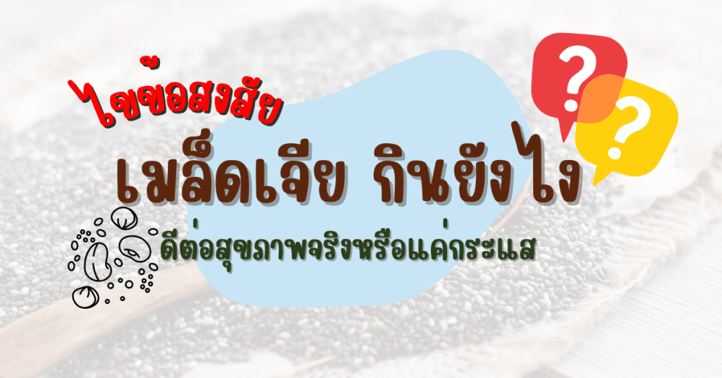 ไขข้อสงสัย เมล็ดเจีย กินยังไง ดีต่อสุขภาพจริงหรือแค่กระแส 2 เมล็ดเจีย กินยังไง