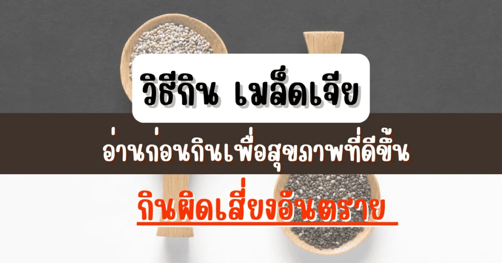 วิธีกิน เมล็ดเจีย กินผิดเสี่ยงอันตราย อ่านก่อนกินเพื่อสุขภาพที่ดีขึ้น 2 วิธีกิน เมล็ดเจีย