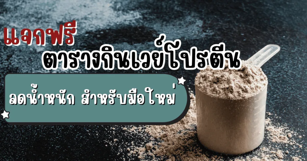 แจกฟรี ตารางกินเวย์โปรตีน ลดน้ำหนัก สำหรับมือใหม่ 2 เวย์โปรตีน ลดน้ำหนัก
