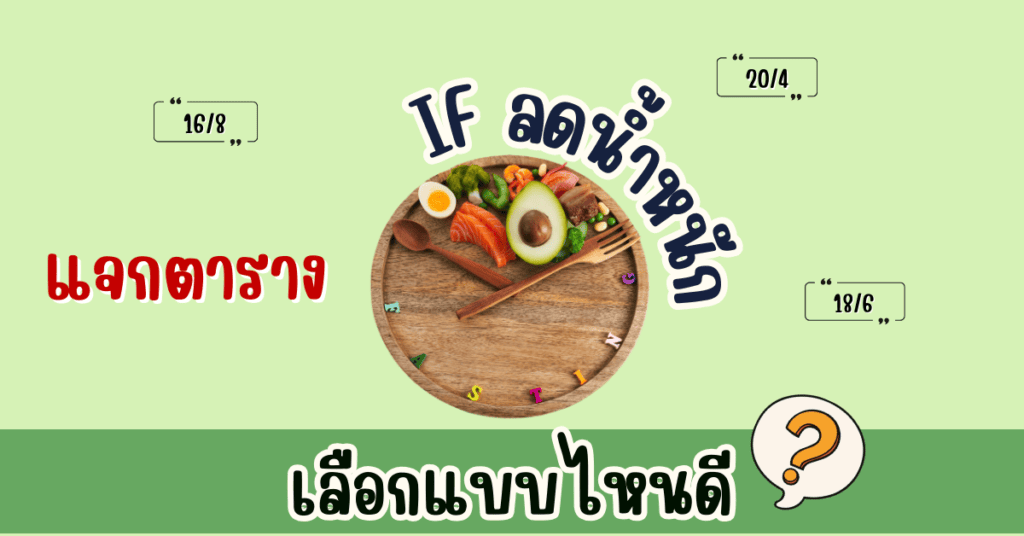 แจกตาราง IF ลดน้ำหนัก 16/8 – 18/6 – 20/4 เลือกแบบไหนดี 2 if ลดน้ำหนัก