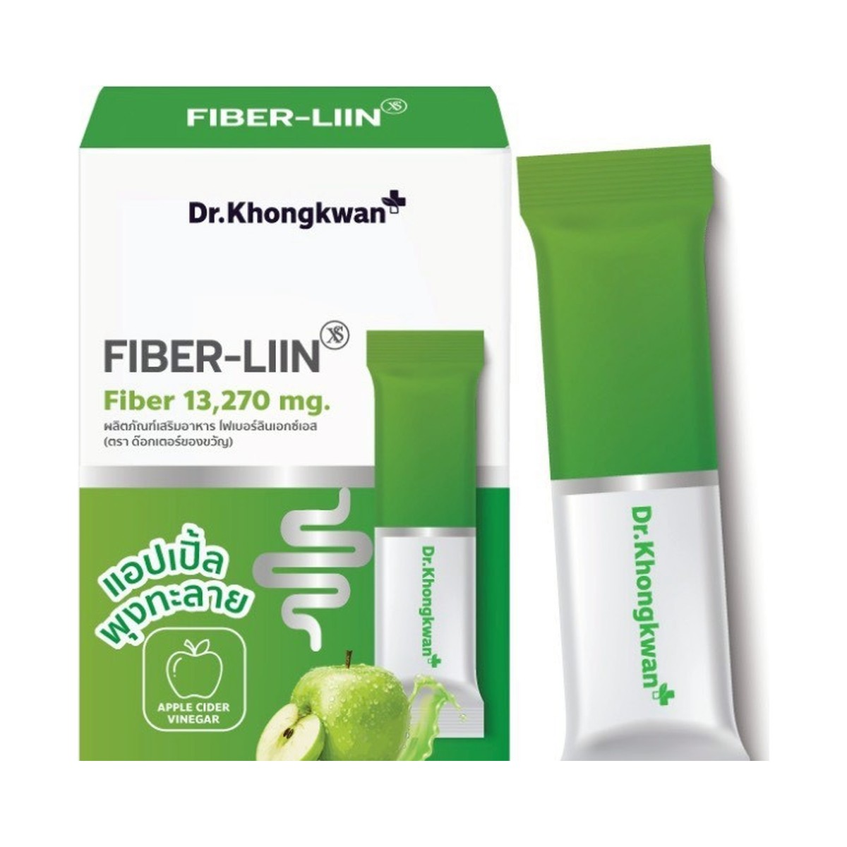 Fiber-Liin XS รสแอปเปิ้ล (1 กล่อง 10 ซอง) 1 Fiber-Liin XS รสแอปเปิ้ล (1 กล่อง 10 ซอง)
