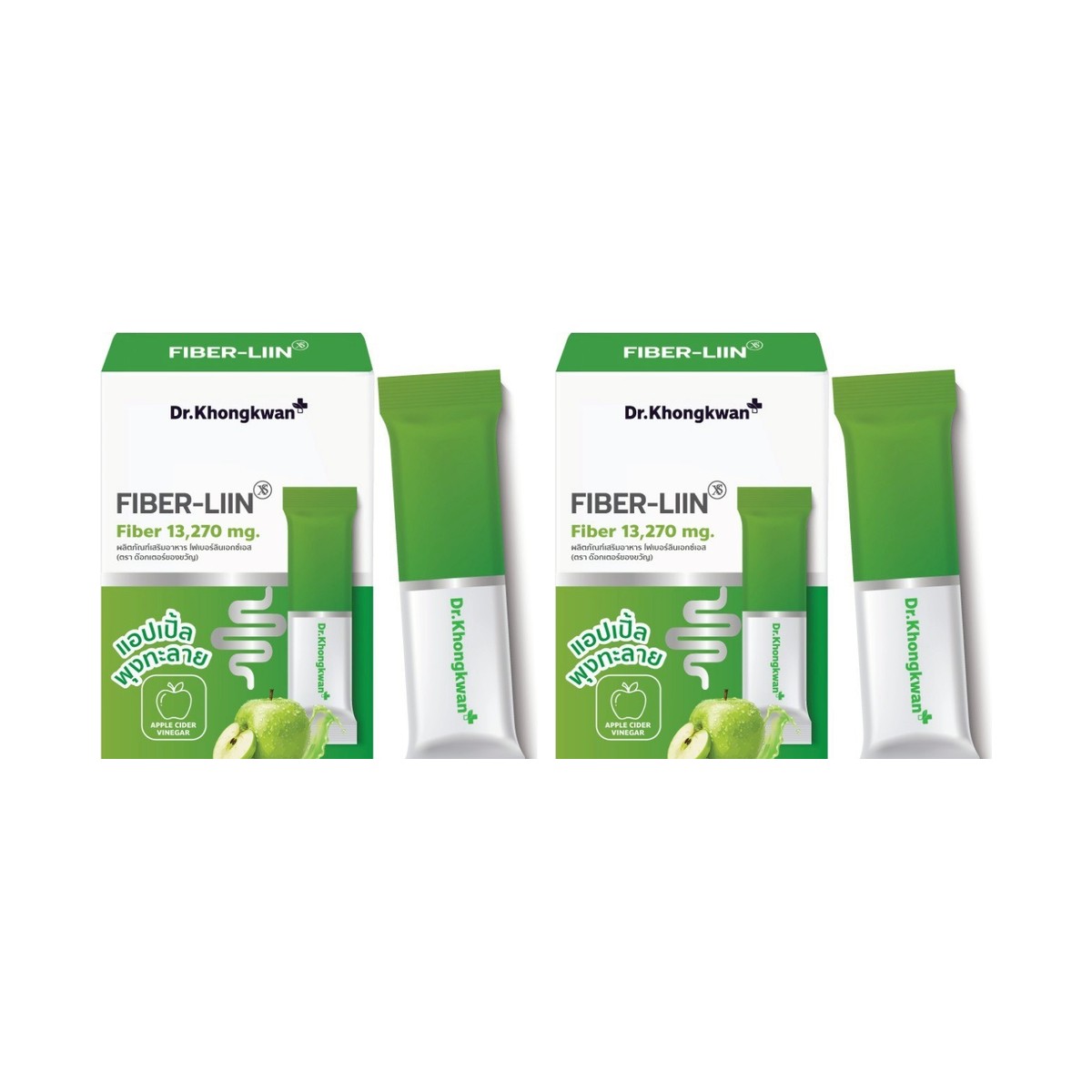 ชุด Fiber-Liin XS รสแอปเปิ้ล (2 กล่อง) 1 ชุด Fiber-Liin XS รสแอปเปิ้ล (2 กล่อง)